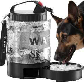 Lassot Portable Pull-out Water Bowl For Dogs, Large Capacity, Perfect For Camping, Hiking, Beach Trips, Road Trips, And Park Walks. (Option: Black)